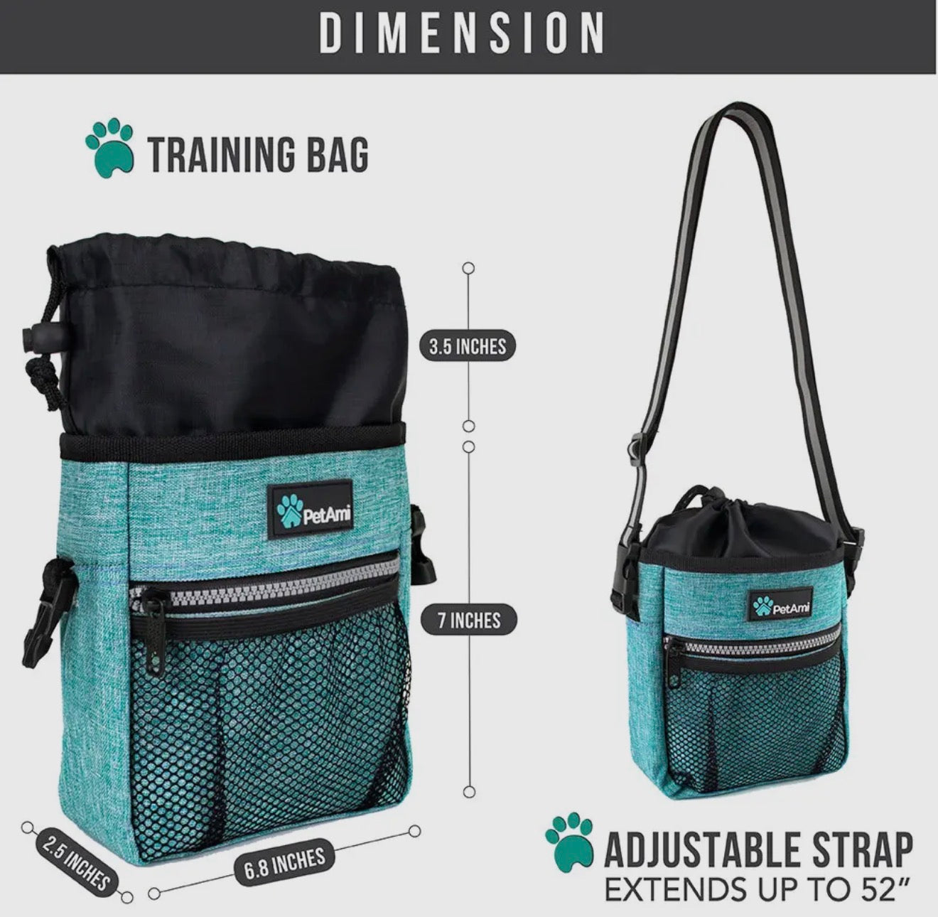 Dog Treats, Toys, Waste Bags, & Essentials Crossbody Travel Bag