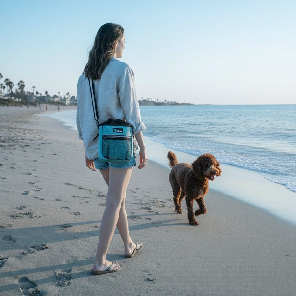 Dog Treats, Toys, Waste Bags, & Essentials Crossbody Travel Bag