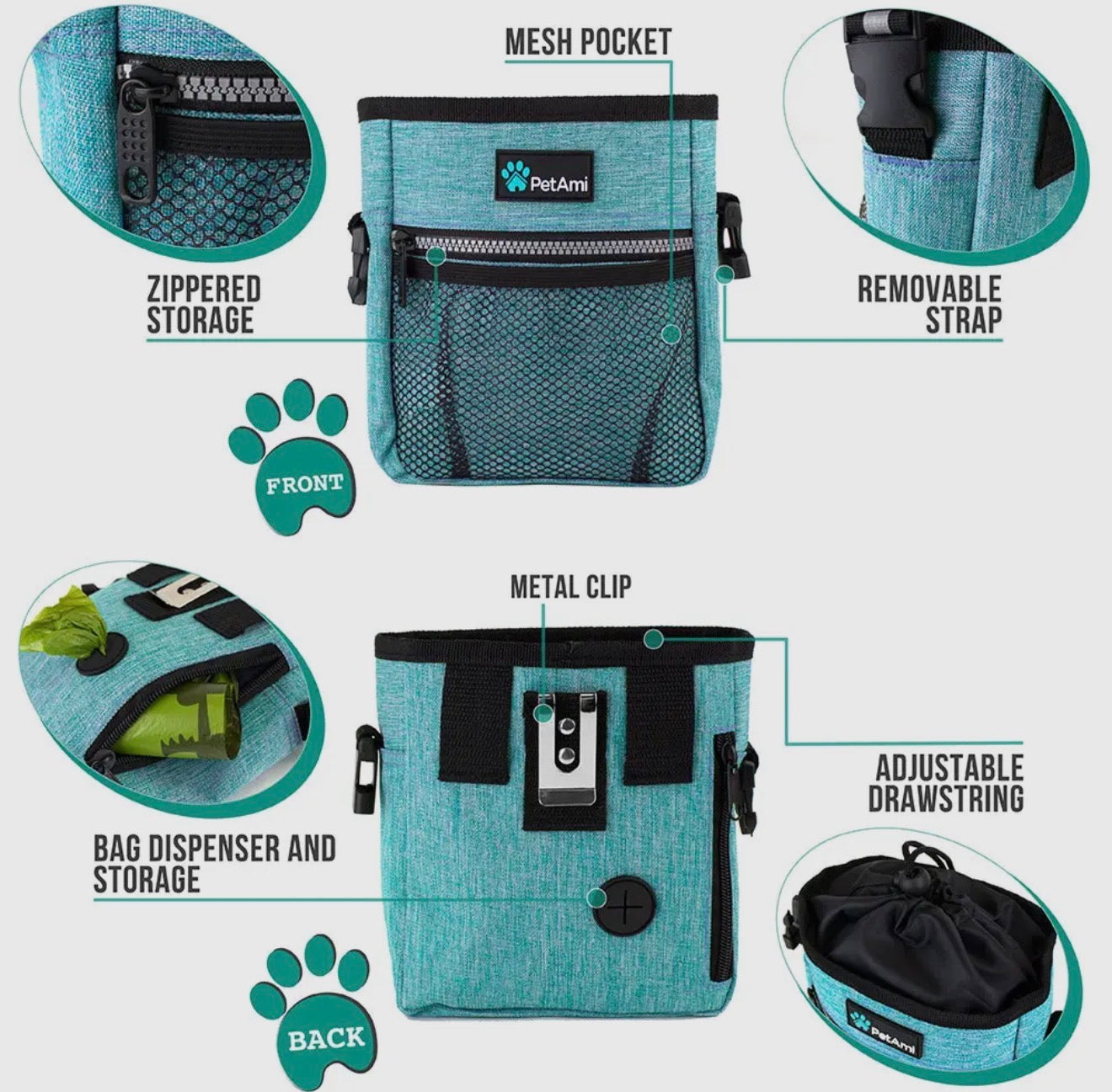 Dog Treats, Toys, Waste Bags, & Essentials Crossbody Travel Bag