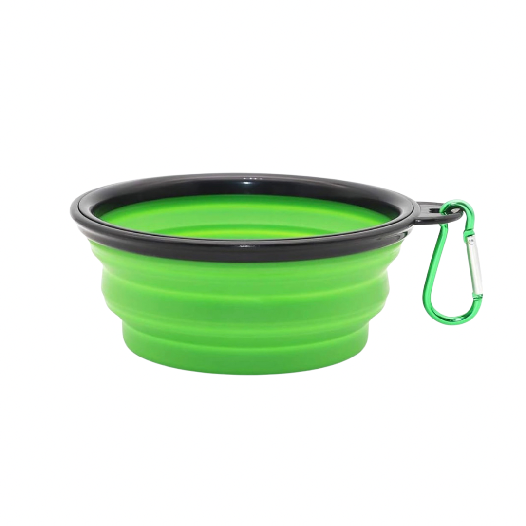 Portable Pop-Up Dog Water/Food Bowl with Clasp