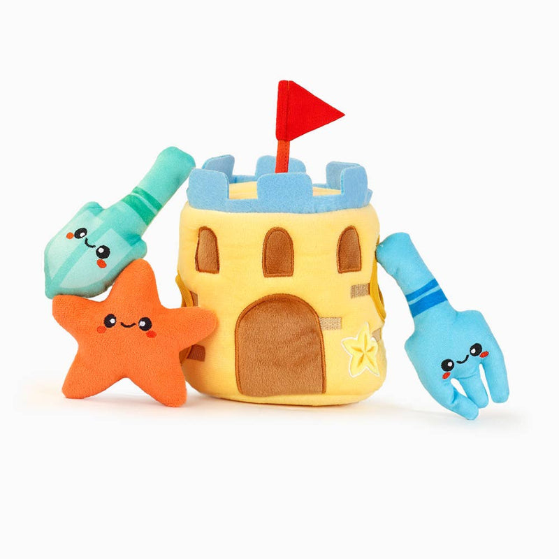 Beach Daze Sand Castle Puzzle Plush Dog Toy Set