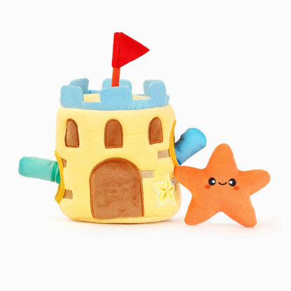 Beach Daze Sand Castle Puzzle Plush Dog Toy Set